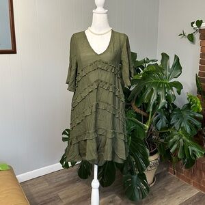 🛍️NET.  Flawless  Ruffle dress with line